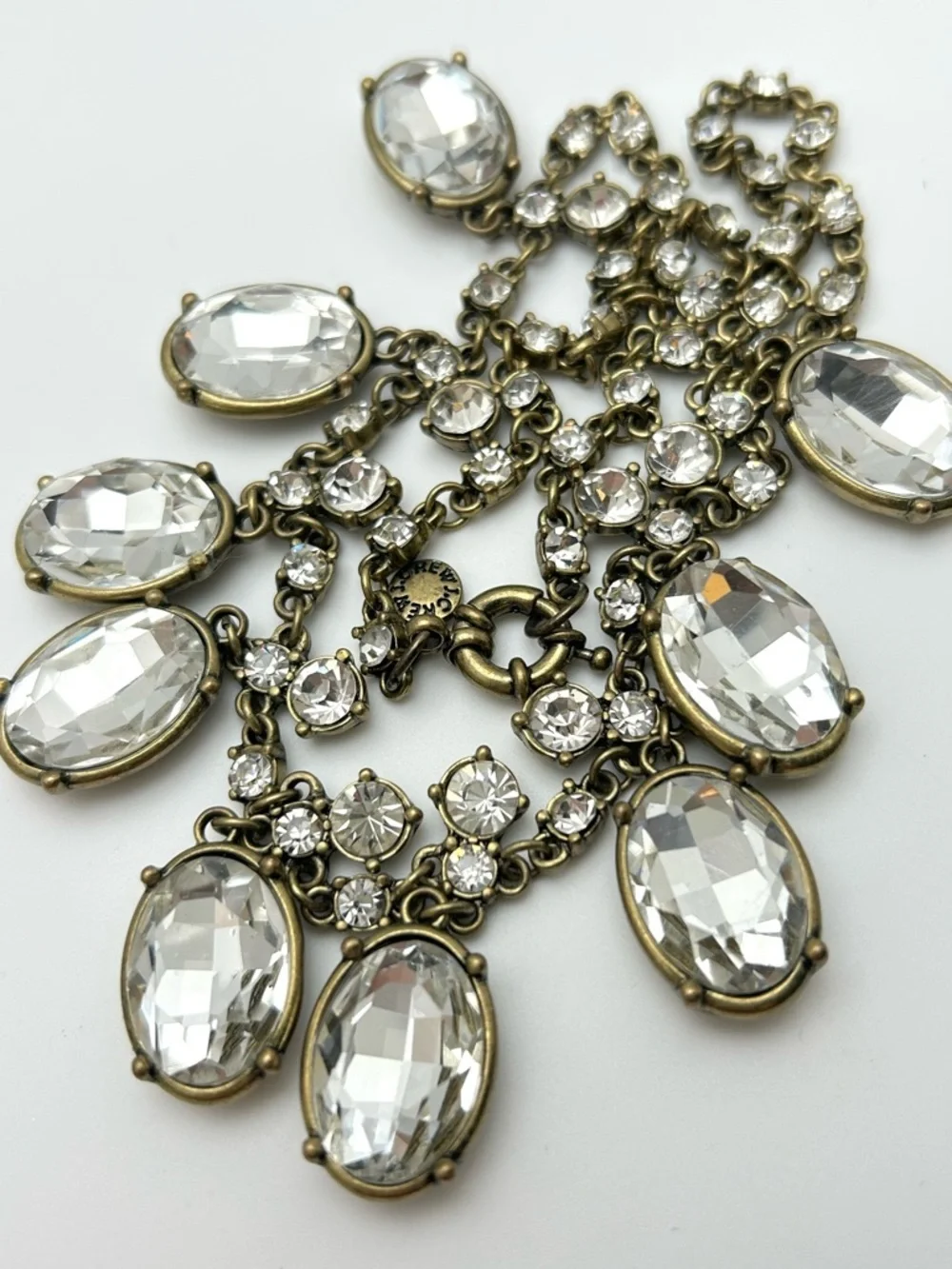 J. Crew Vintage Antiqued Gold Jeweled Necklace